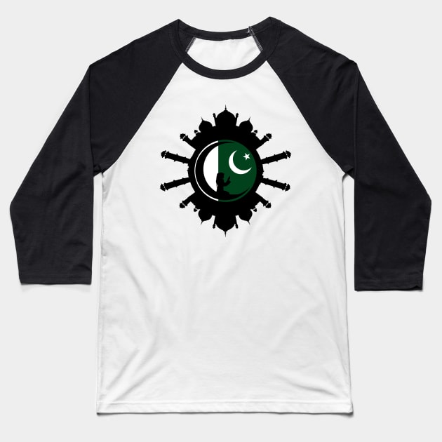 Pakistan Prayer Baseball T-Shirt by Jakavonis